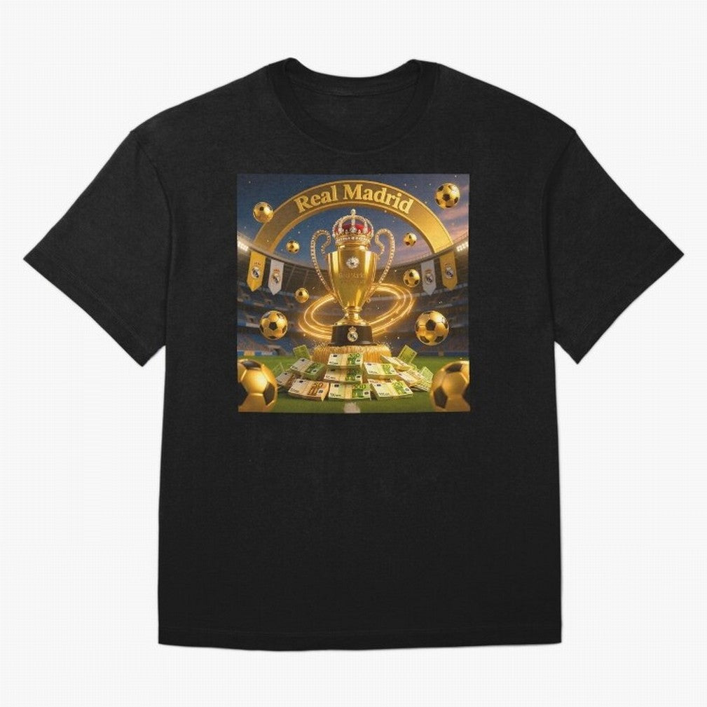 The Wealth of Real Madrid Oversized T-Shirt Stand with FIFA World Cup 2026 USA Canada Mexico Driven by Mbappe, England and Germany Energy, Worldwide Fan Energy, Dramatic Goals, Stadium Lights and Championship Celebrations; Great for Supporters Who