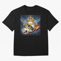 Real Madrid's ball Oversized T-Shirt Show Passion for the Stars of FIFA World Cup 2026 Group Stage Driven by Messi, Portugal, Spain and Germany Energy, Classic Soccer Heritage, Championship Pressure, Fan Loyalty and International Pride; Ideal for