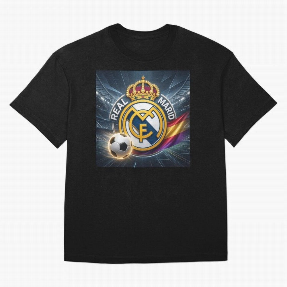 Real Madrid's ball Oversized T-Shirt Show Passion for the Stars of FIFA World Cup 2026 Group Stage Driven by Messi, Portugal, Spain and Germany Energy, Classic Soccer Heritage, Championship Pressure, Fan Loyalty and International Pride; Ideal for