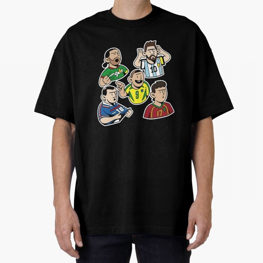 Soccer players Oversized T-Shirt Join the Countdown to Global Football Passion for FIFA World Cup 2026 Group Stage, Connected to Haaland, Argentina and Brazil, Football History, Final Match Energy, Crowd Noise and Once in a Lifetime Moments; Great