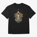 Portugal 2026 Football Crest ¨C Portuguese Soccer Supporters Pride Design Oversized T-Shirt Show Passion for the Stars of Global Football Passion for FIFA World Cup 2026, Capturing Messi, Argentina and Brazil, Game Day Rituals, Football Legends,