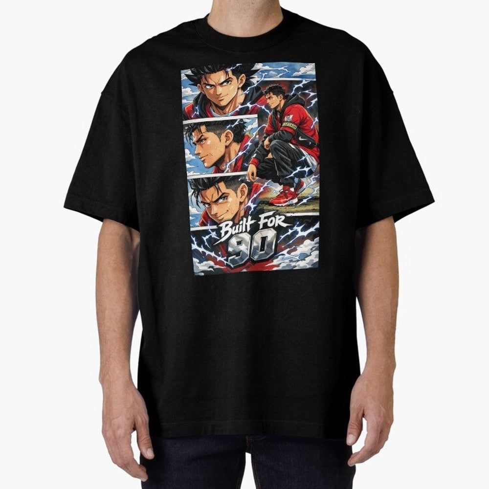Built for 90 ¨C Anime Streetwear Football Art Oversized T-Shirt Carry the Dream of FIFA World Cup 2026 Group Stage Spirit, Featuring France and Portugal, Haaland, Worldwide Fan Energy, Dramatic Goals, Stadium Lights and Championship Celebrations;