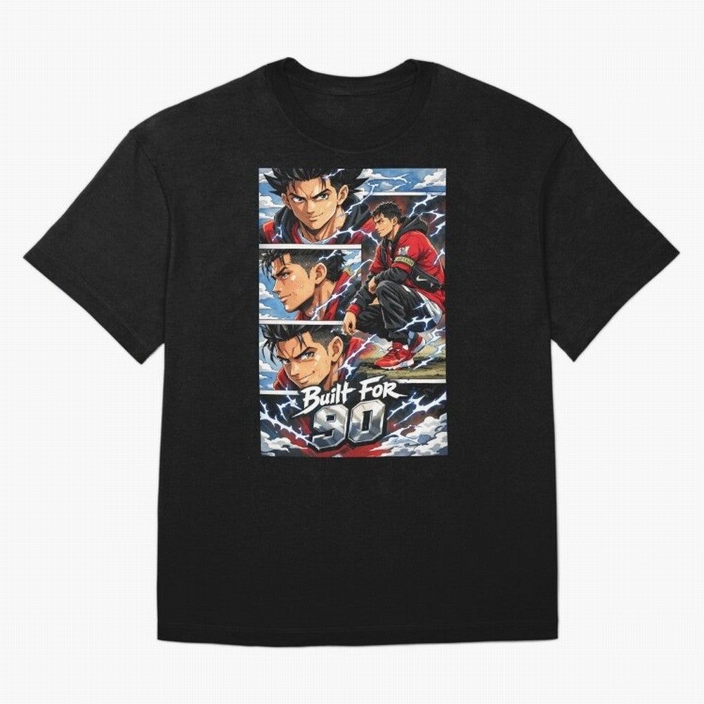 Built for 90 ¨C Anime Streetwear Football Art Oversized T-Shirt Carry the Dream of FIFA World Cup 2026 Group Stage Spirit, Featuring France and Portugal, Haaland, Worldwide Fan Energy, Dramatic Goals, Stadium Lights and Championship Celebrations;