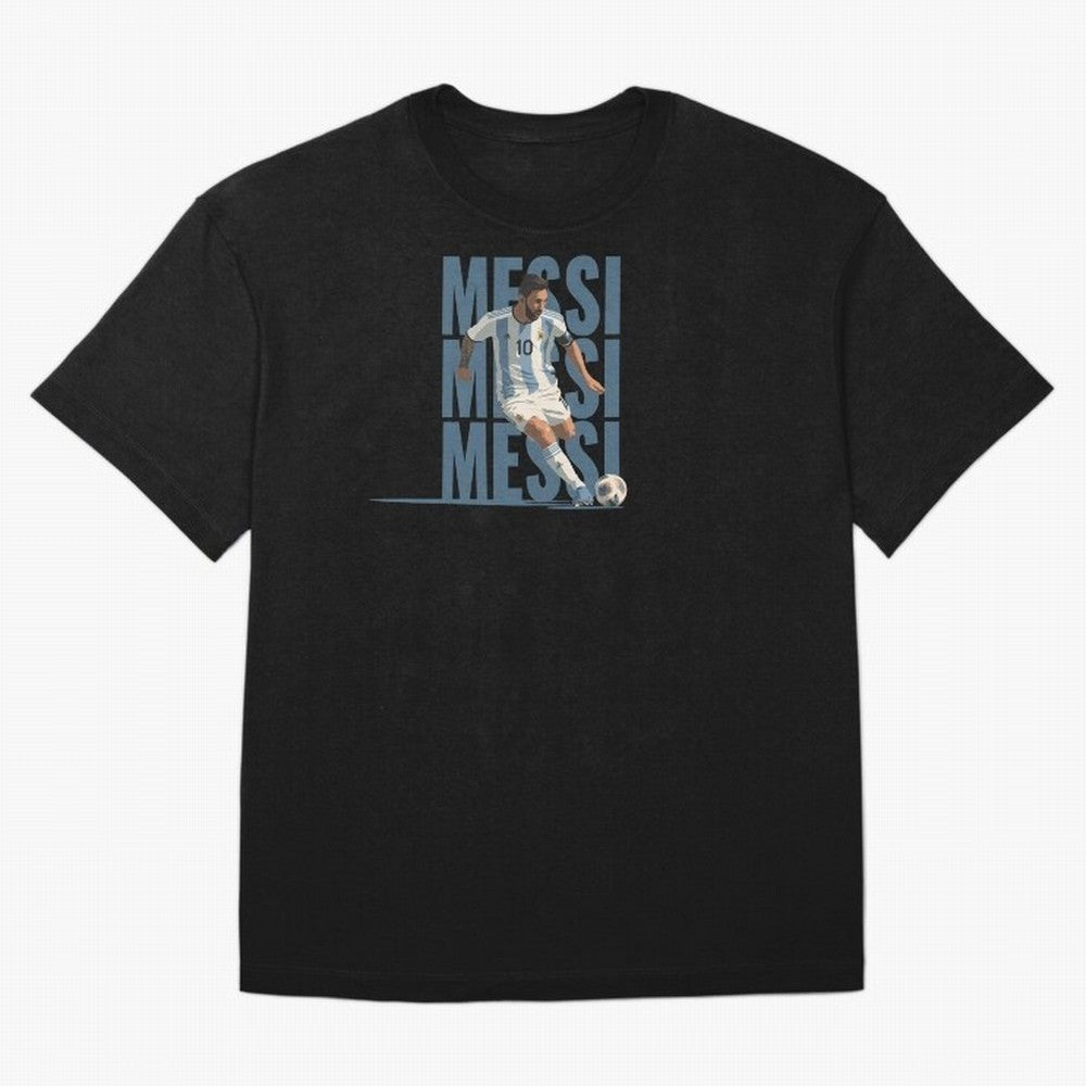 Messi in action Minimalist Graphic Oversized T-Shirt Make Every Kick Count in FIFA World Cup 2026 Group Stage Spirit, Featuring France, Neymar, Stadium Memories, Football Loyalty, International Chants and Championship Tradition; Ideal for Fans Who