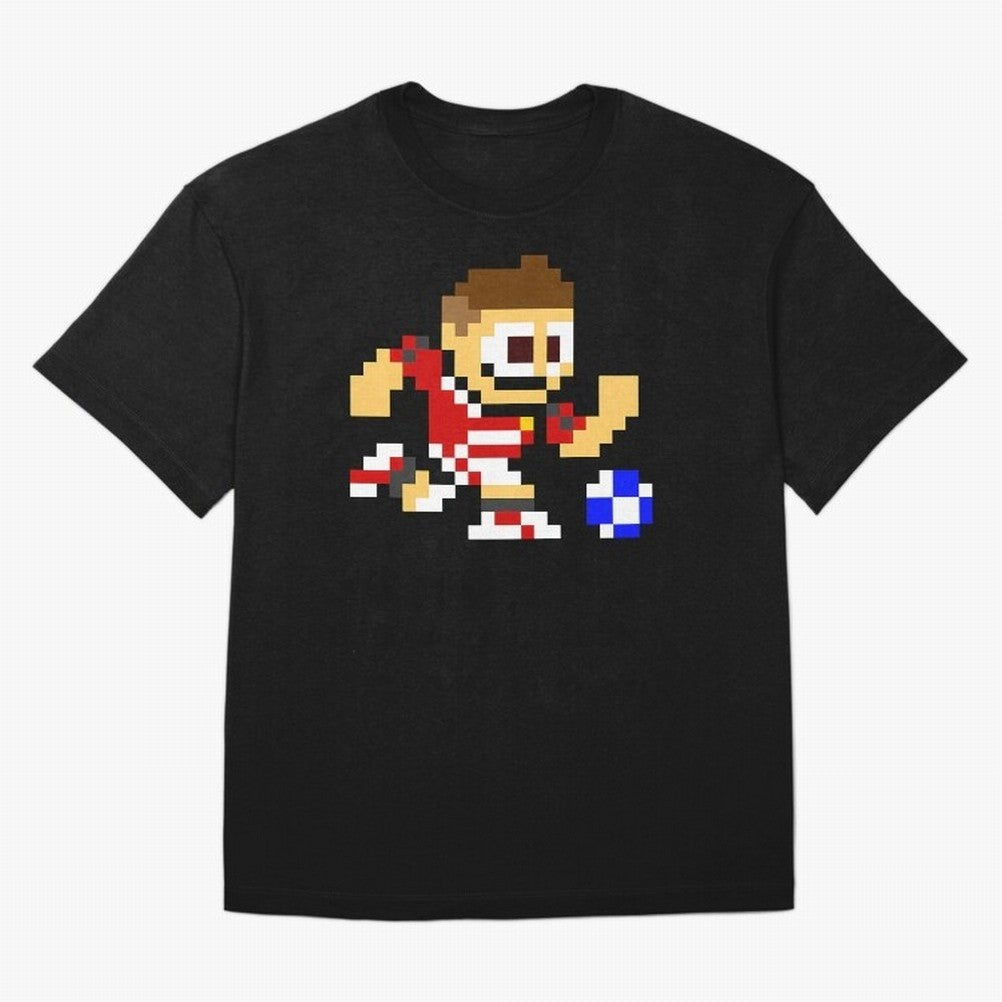 Ronaldo Manchester United (8-bit Football / Soccer Player) Oversized T-Shirt Celebrate Soccer Greatness during the FIFA World Cup 2026 Journey through Neymar, Haaland and Cristiano Ronaldo Highlights, England and Germany Pride, Sports Nostalgia,