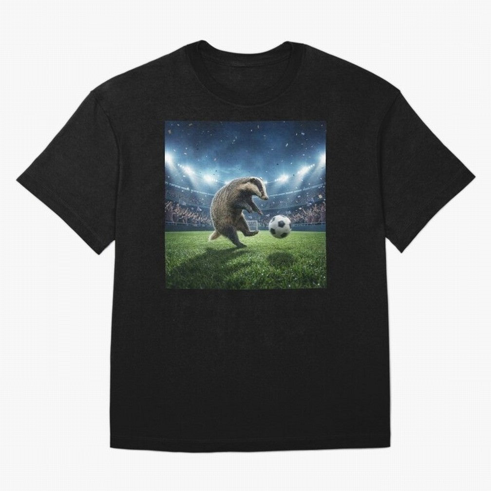 Dynamic Badger Plays Soccer Like Ronaldo Oversized T-Shirt Capture Stadium Memories from FIFA World Cup 2026 USA Canada Mexico Made for Cristiano Ronaldo, Haaland and CR7, Netherlands Energy, Soccer Culture, Superstar Moments, National Team Dreams