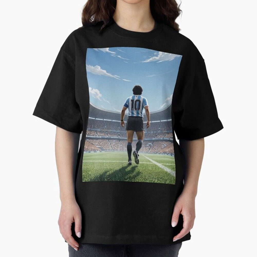 Diego Maradona Oversized T-Shirt Live for the Drama of FIFA World Cup 2026 Spirit, Filled with France and Portugal, Messi, Neymar and Mbappe, Soccer Culture, Superstar Moments, National Team Dreams and Competitive Fire; Ideal for Fans Who Follow