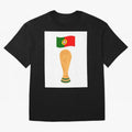 Portugal Football Fan T-Shirt Oversized T-Shirt Capture Stadium Memories from FIFA World Cup 2026 Group Stage Celebrating Messi, Neymar and Mbappe, England, France and Netherlands Energy, Champion Mindset, Group Stage Buzz, Knockout Tension and