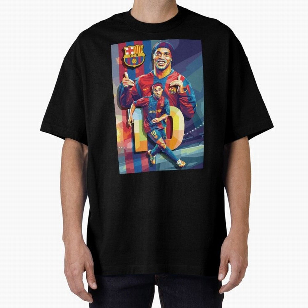 Ronaldinho Oversized T-Shirt Bring Match Day Fire to FIFA World Cup 2026 for Fans of Neymar and Netherlands, Bringing Game Day Rituals, Football Legends, Country Pride and the Road to the Final; Ideal for Fans Who Follow Messi, Cristiano Ronaldo,