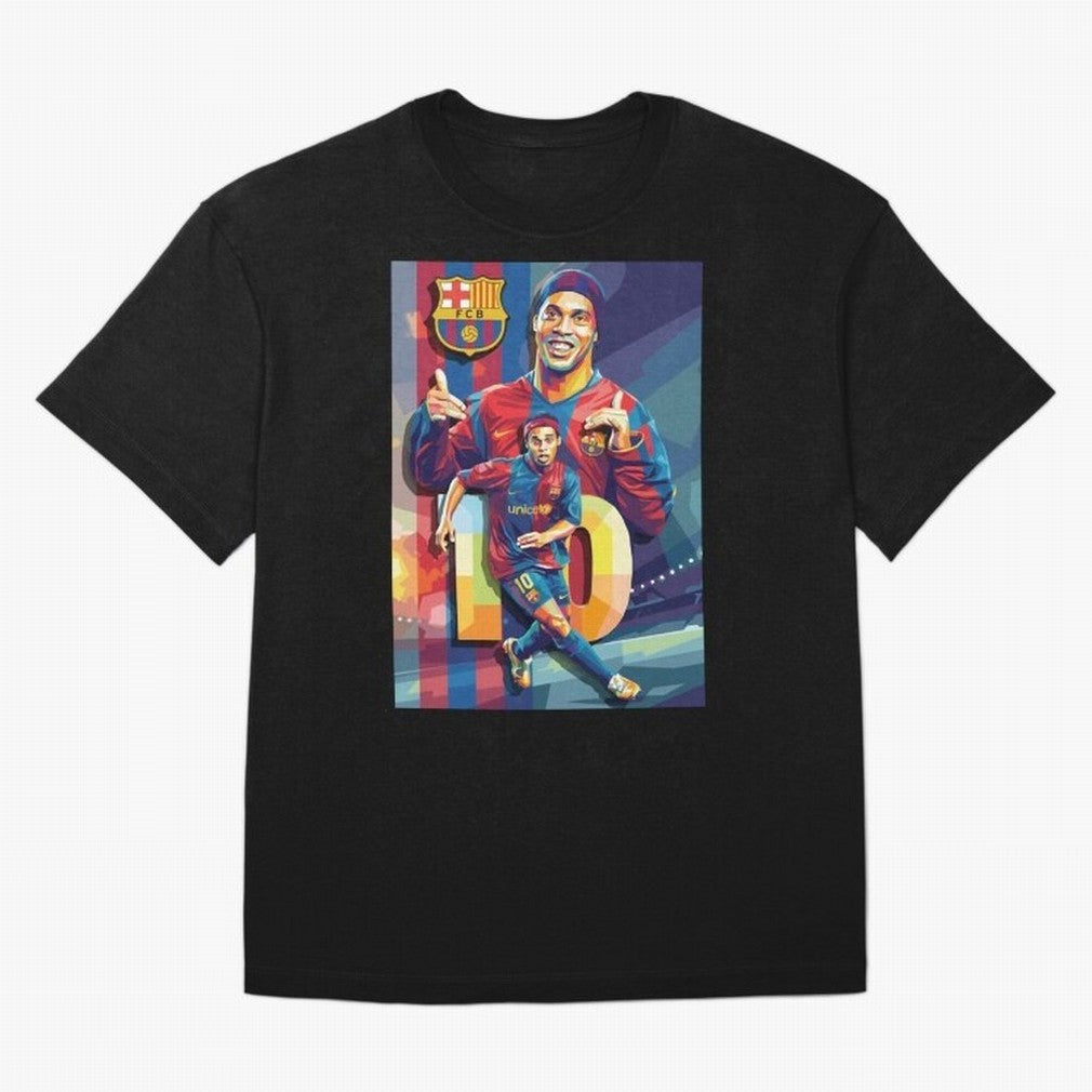 Ronaldinho Oversized T-Shirt Bring Match Day Fire to FIFA World Cup 2026 for Fans of Neymar and Netherlands, Bringing Game Day Rituals, Football Legends, Country Pride and the Road to the Final; Ideal for Fans Who Follow Messi, Cristiano Ronaldo,