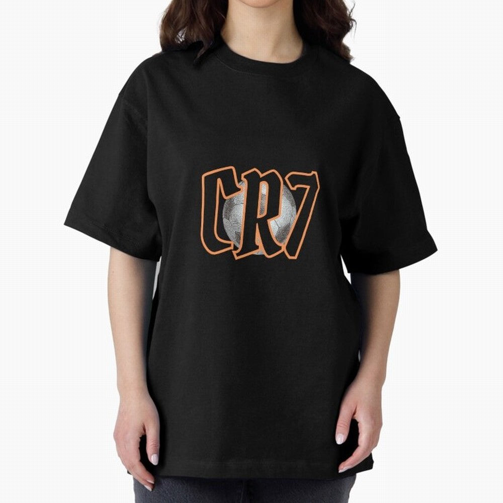 CR7 BLACK Oversized T-Shirt Cheer for the FIFA World Cup 2026 Group Stage Journey through Haaland and Mbappe Highlights, England Pride, Global Supporter Spirit, Legendary Goals, National Colors and Tournament Celebration; Perfect for Fans,