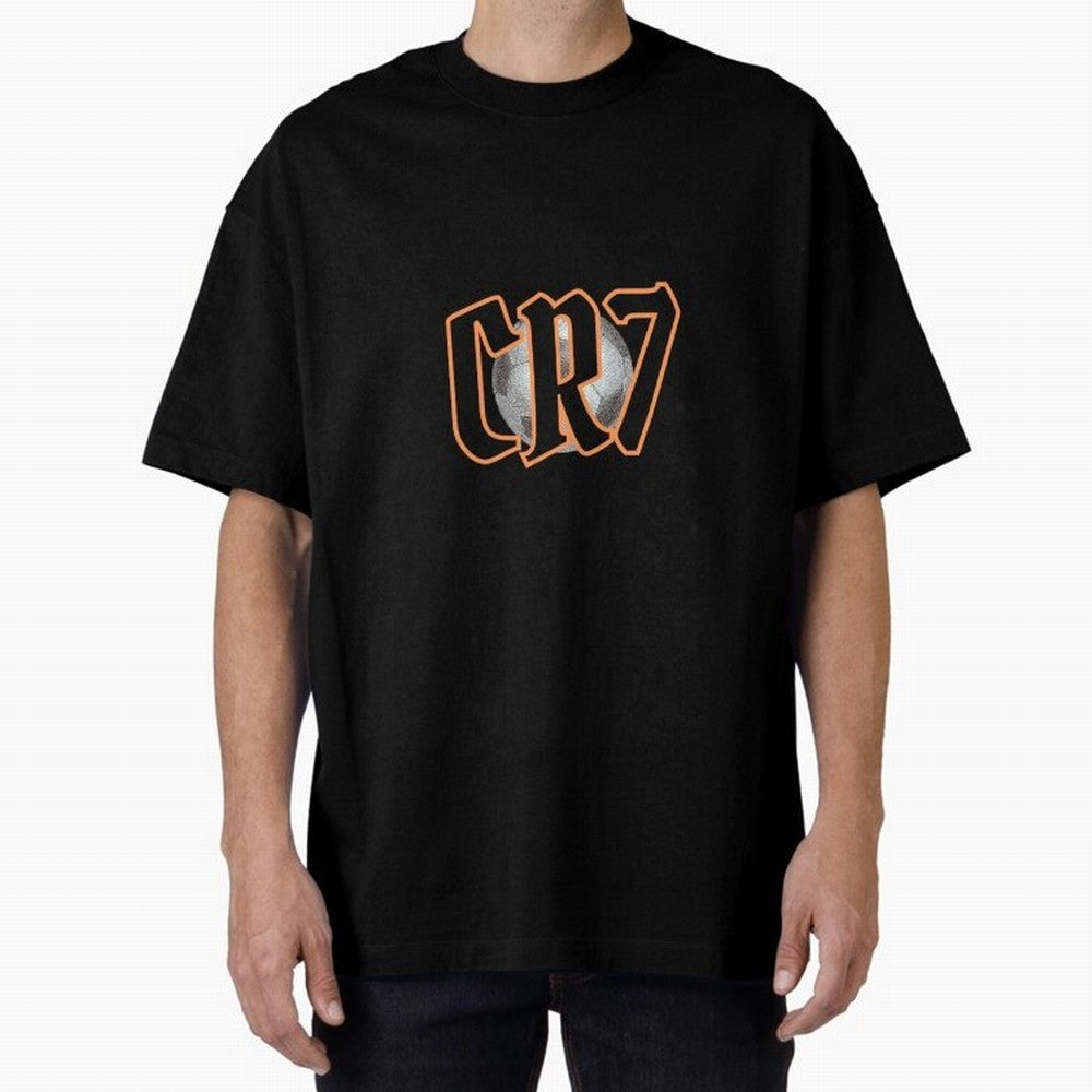 CR7 BLACK Oversized T-Shirt Cheer for the FIFA World Cup 2026 Group Stage Journey through Haaland and Mbappe Highlights, England Pride, Global Supporter Spirit, Legendary Goals, National Colors and Tournament Celebration; Perfect for Fans,