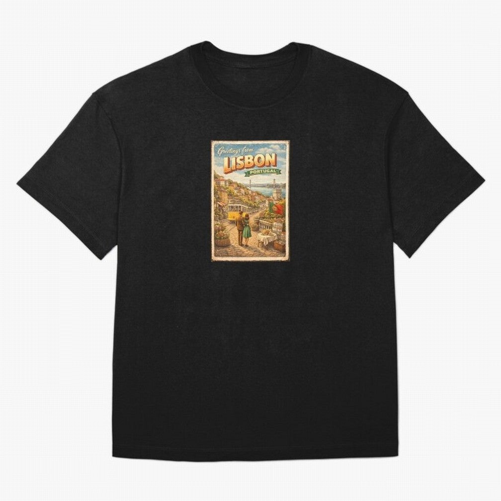 lisbon Oversized T-Shirt Support the Legends of FIFA World Cup 2026 USA Canada Mexico Filled with CR7 and Messi, Argentina Energy, Game Day Rituals, Football Legends, Country Pride and the Road to the Final; Perfect for Supporters Who Want Bold