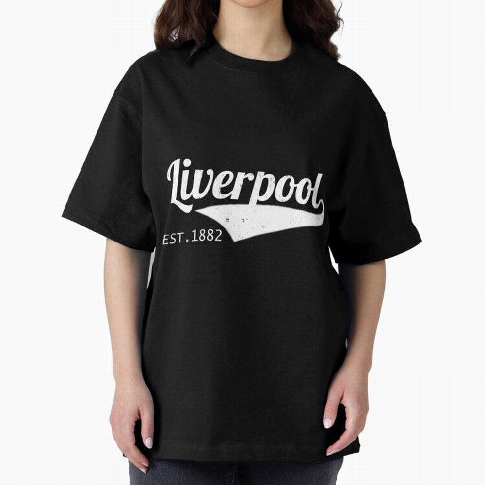 Liverpool Oversized T-Shirt Celebrate Supporters United by Global Football Passion for FIFA World Cup 2026 USA Canada Mexico, Filled with Cristiano Ronaldo, Haaland and CR7, England, France and Netherlands, Vintage Soccer Flavor, Modern Football