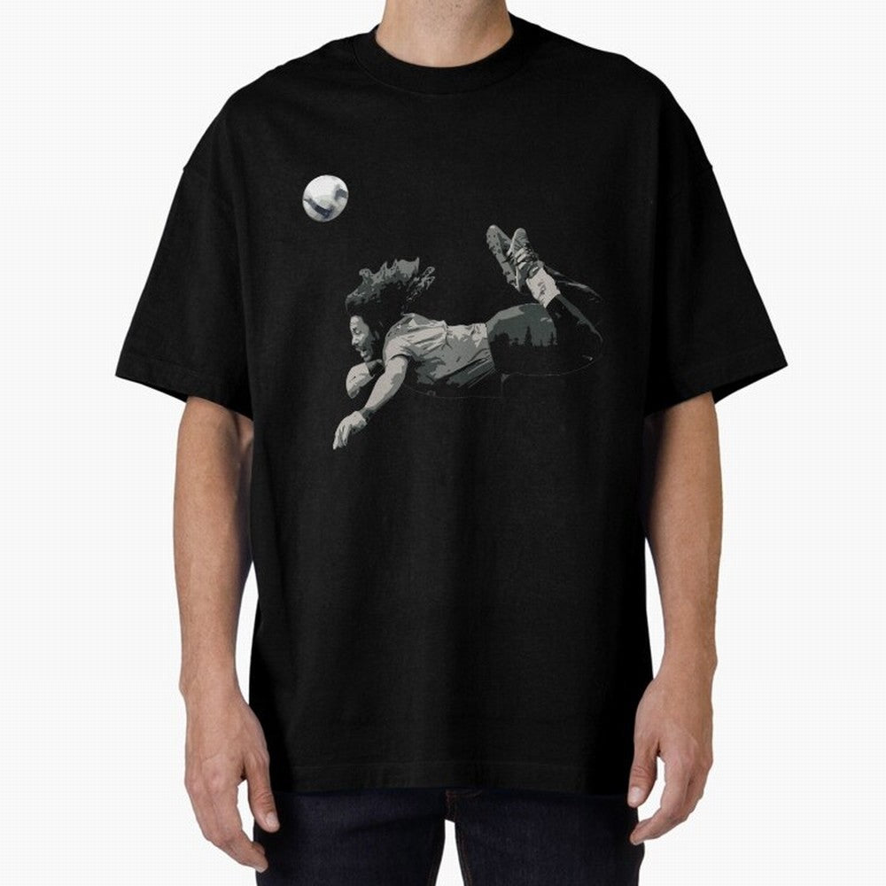 Rene Higuitas Scorpion Kick35 Oversized T-Shirt Turn Up for FIFA World Cup 2026 USA Canada Mexico for Fans of Haaland and Mbappe and Spain, Bringing Supporter Pride, Iconic Celebrations, Legendary Names and Global Match Day Energy; Perfect for