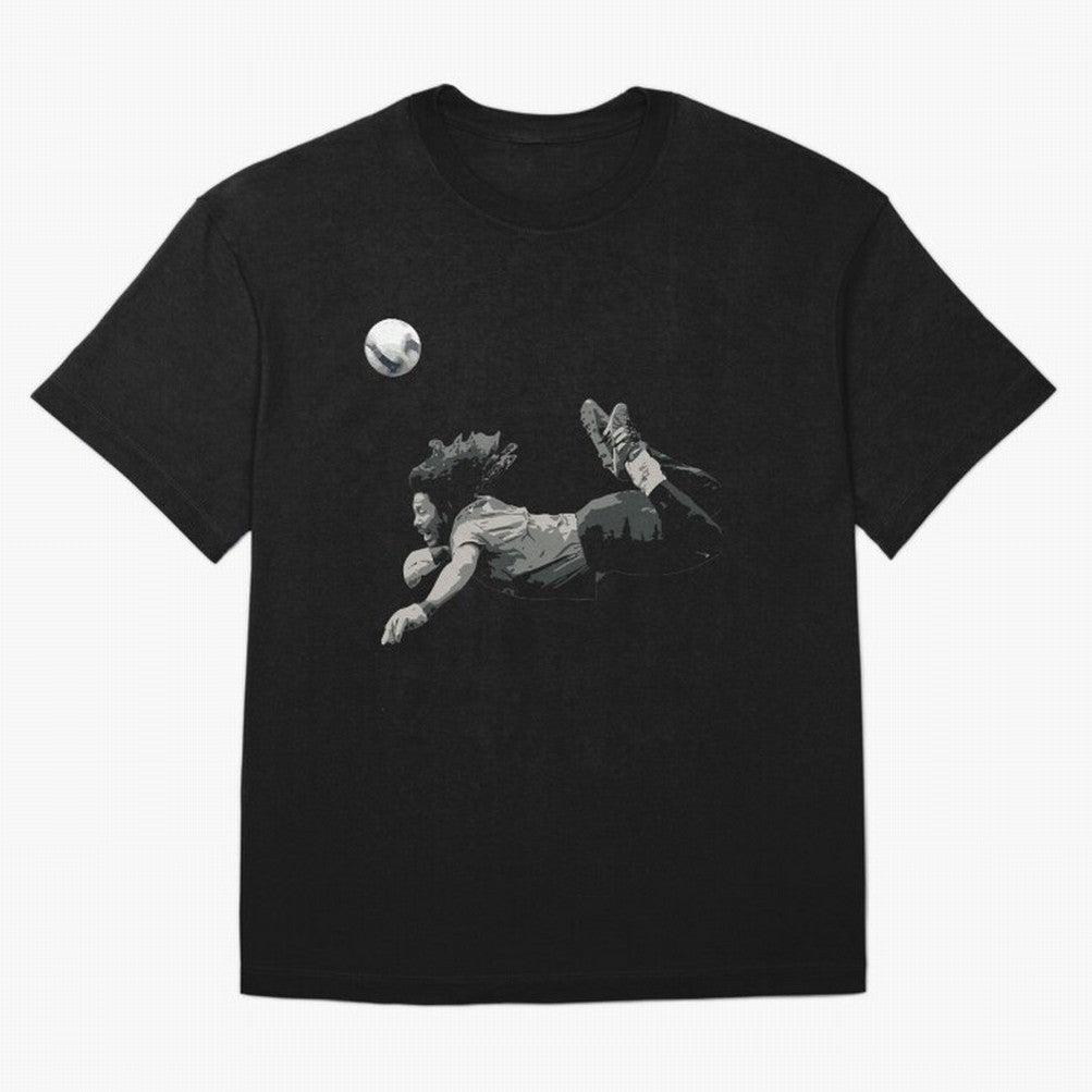 Rene Higuitas Scorpion Kick35 Oversized T-Shirt Turn Up for FIFA World Cup 2026 USA Canada Mexico for Fans of Haaland and Mbappe and Spain, Bringing Supporter Pride, Iconic Celebrations, Legendary Names and Global Match Day Energy; Perfect for