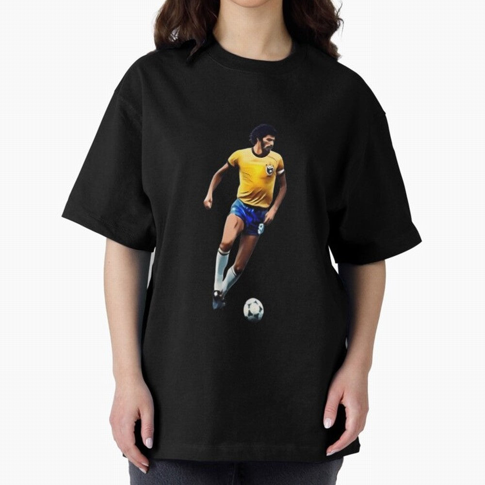 Legends Of The Beautiful Game Cartoon Collection Legends Socrates Cartoon Artwork9 Oversized T-Shirt Carry the Dream of Match Day Hype around FIFA World Cup 2026 Group Stage, Haaland, Brazil, Champion Mindset, Group Stage Buzz, Knockout Tension and