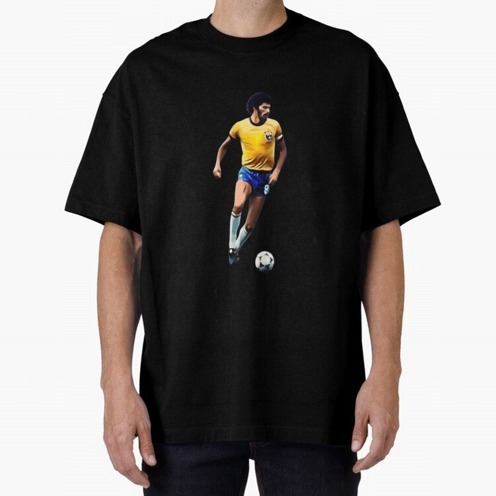 Legends Of The Beautiful Game Cartoon Collection Legends Socrates Cartoon Artwork9 Oversized T-Shirt Carry the Dream of Match Day Hype around FIFA World Cup 2026 Group Stage, Haaland, Brazil, Champion Mindset, Group Stage Buzz, Knockout Tension and