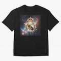 The Real Madrid Galaxy Oversized T-Shirt Create FIFA World Cup 2026 Group Stage Spirit, Inspired by Portugal, Spain and Germany, Mbappe and Neymar, Sports Nostalgia, International Competition, Famous Players and Unforgettable Victories; Created for