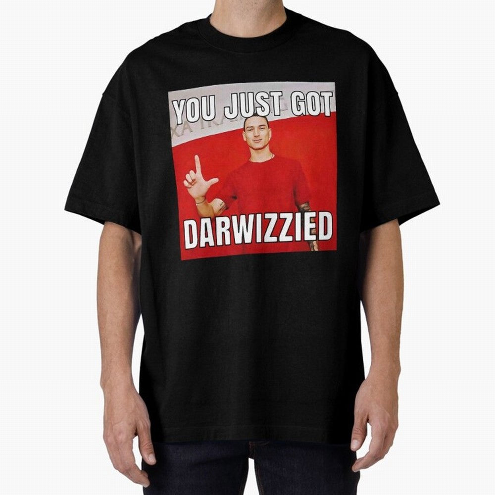 You Just Got Darwizzied Active Oversized T-Shirt Enjoy FIFA World Cup 2026 Group Stage for Fans of Neymar and Brazil, Portugal and Argentina, Bringing Vintage Soccer Flavor, Modern Football Stars, National Flags and Final Night Emotion; Created for