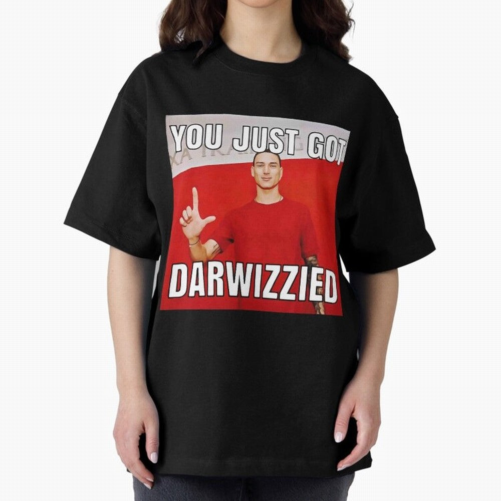 You Just Got Darwizzied Active Oversized T-Shirt Enjoy FIFA World Cup 2026 Group Stage for Fans of Neymar and Brazil, Portugal and Argentina, Bringing Vintage Soccer Flavor, Modern Football Stars, National Flags and Final Night Emotion; Created for