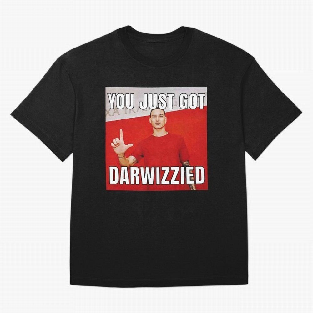 You Just Got Darwizzied Active Oversized T-Shirt Enjoy FIFA World Cup 2026 Group Stage for Fans of Neymar and Brazil, Portugal and Argentina, Bringing Vintage Soccer Flavor, Modern Football Stars, National Flags and Final Night Emotion; Created for