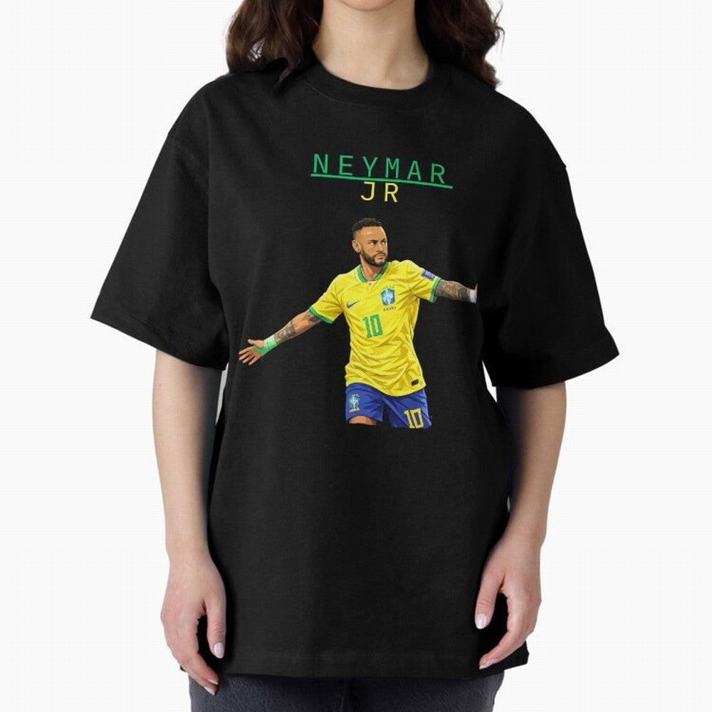 Neymar Oversized T-Shirt Make Your Look Match FIFA World Cup 2026 for Fans of Messi, Neymar and Mbappe and Brazil, Bringing Champion Mindset, Group Stage Buzz, Knockout Tension and Passionate Fan Culture; Perfect for Supporters Who Want Bold