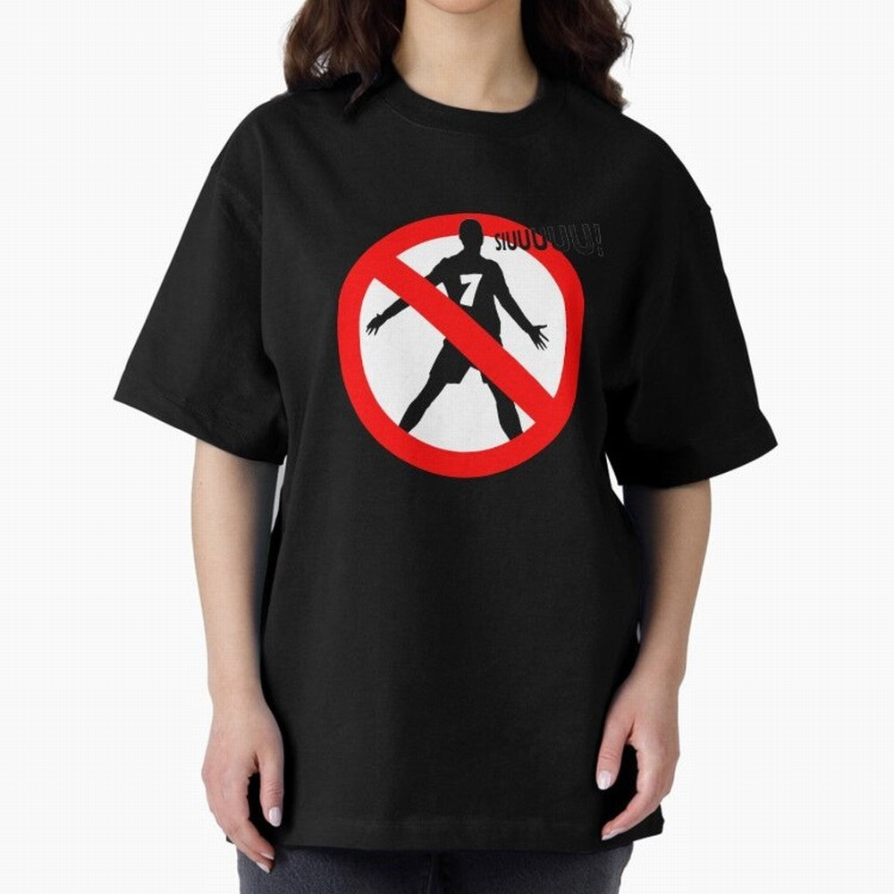 No Siiuuu Number 7 Soccer Meme Oversized T-Shirt Show Support during Global Football Passion for FIFA World Cup 2026, Driven by Cristiano Ronaldo, Argentina and Brazil, Championship Spirit, Famous Goals, Roaring Crowds and International Football