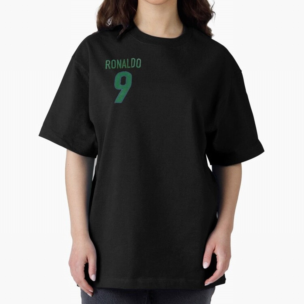 Ronaldo 9 Brazil Back of the shirt Oversized T-Shirt Follow Match Day Hype around FIFA World Cup 2026 USA Canada Mexico, Cristiano Ronaldo, Brazil, Tournament Hype, Historic Matchups, Family Viewing Parties and Global Sports Pride; Ideal for