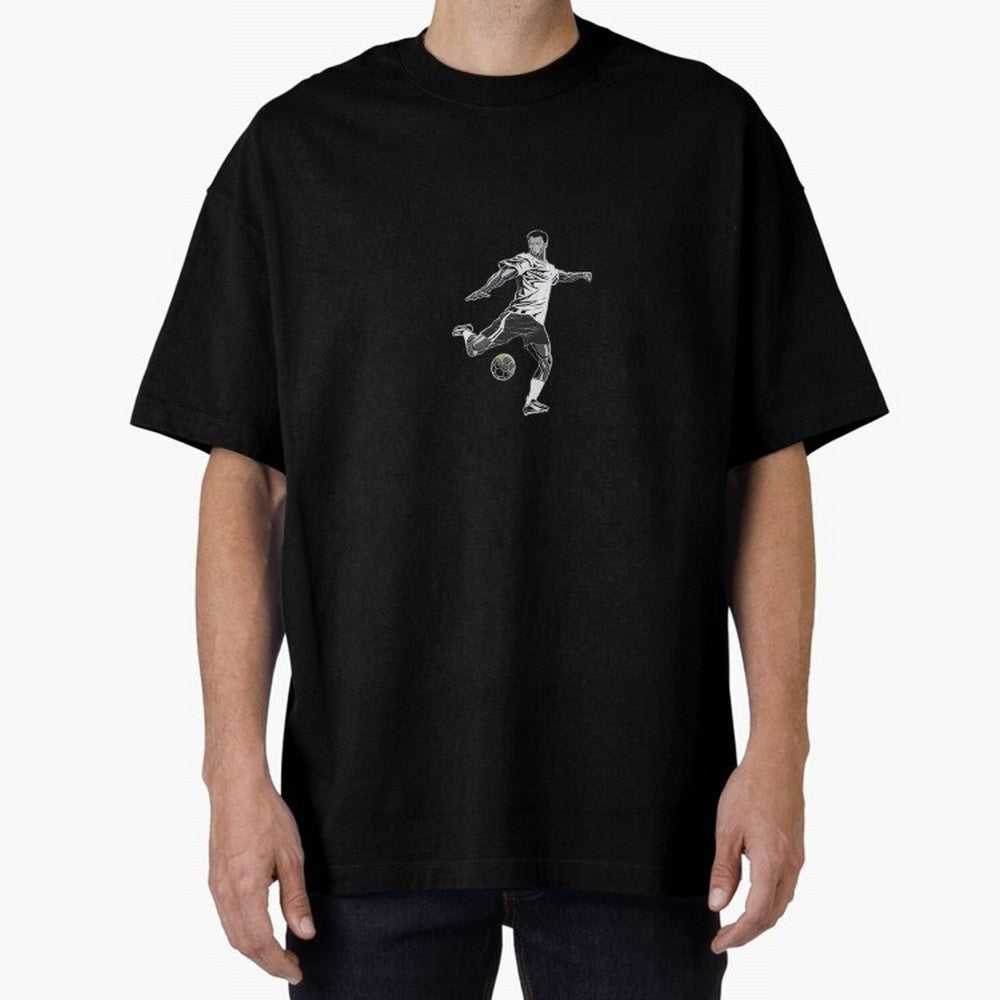 Fooball player Oversized T-Shirt Show Love for Legendary Goals in FIFA World Cup 2026 Inspired by Messi, Neymar and Mbappe, England, France and Netherlands Energy, Fan Favorite Moments, National Team Passion, Big Match Drama and Soccer History;