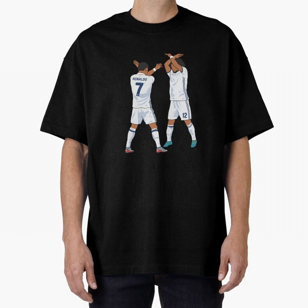 Ronaldo Madrid Celebration Duo Oversized T-Shirt Celebrate Football Heritage in FIFA World Cup 2026 USA Canada Mexico Connected to Messi and Cristiano Ronaldo, Portugal, Spain and Germany Energy, Soccer Culture, Superstar Moments, National Team