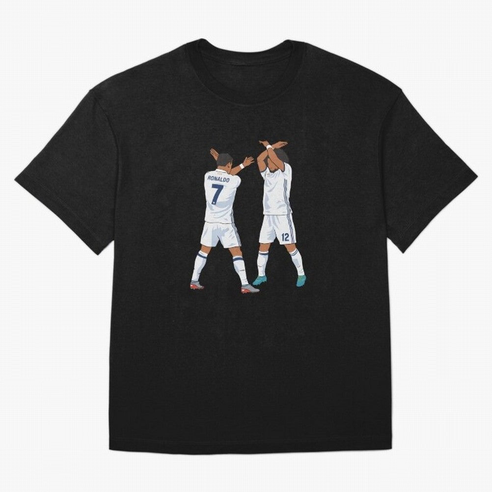 Ronaldo Madrid Celebration Duo Oversized T-Shirt Celebrate Football Heritage in FIFA World Cup 2026 USA Canada Mexico Connected to Messi and Cristiano Ronaldo, Portugal, Spain and Germany Energy, Soccer Culture, Superstar Moments, National Team
