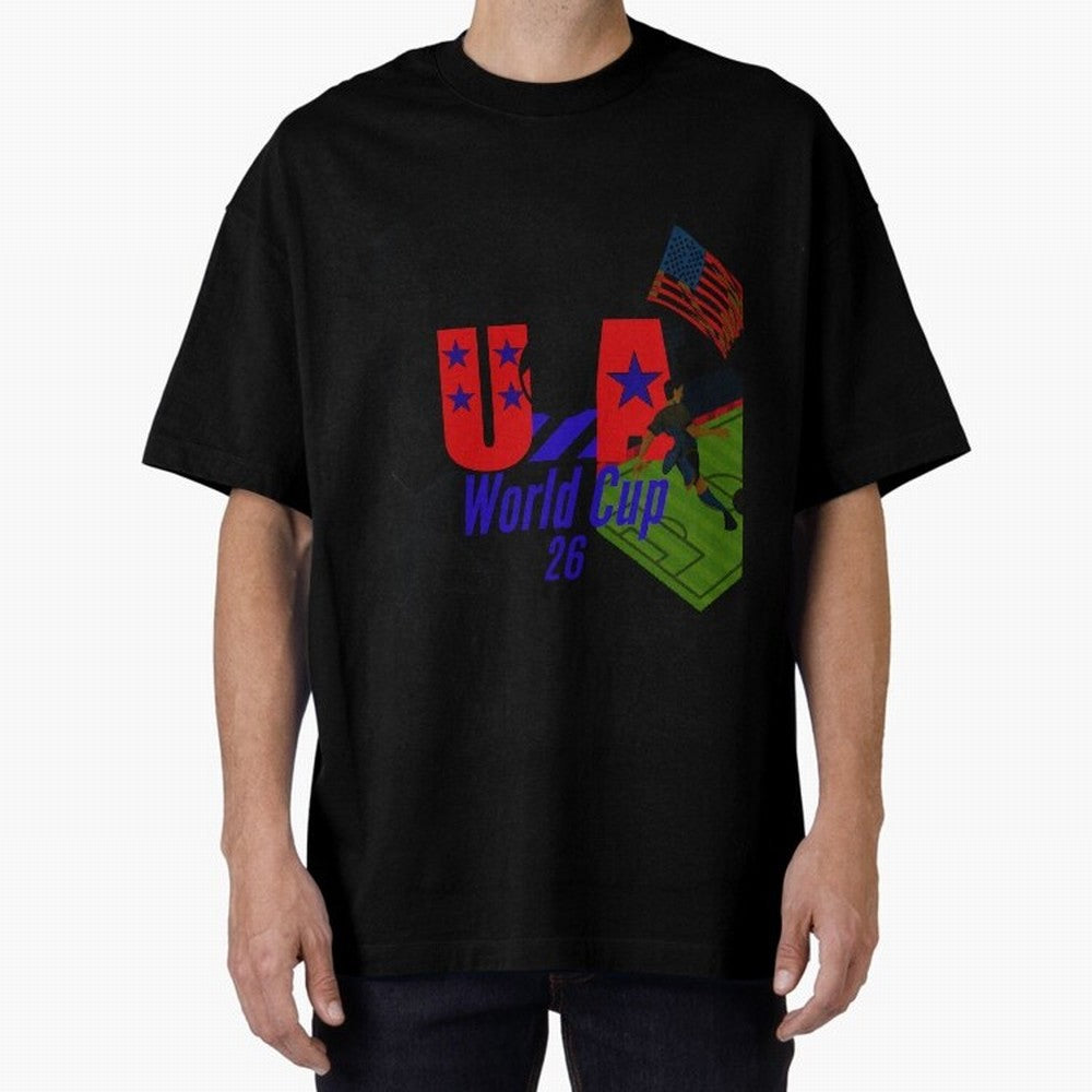 usa world cup 26 Oversized T-Shirt Celebrate Unforgettable Nights in Match Day Hype around FIFA World Cup 2026 Group Stage, Haaland, Brazil, Portugal and Argentina, Supporter Pride, Iconic Celebrations, Legendary Names and Global Match Day Energy;