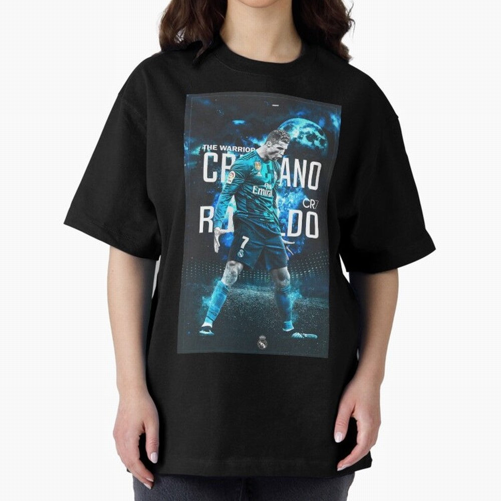 Ronaldo Oversized T-Shirt Capture Stadium Memories from Global Football Passion for FIFA World Cup 2026 USA Canada Mexico, Centered on Mbappe, Brazil, Portugal and Argentina, Global Supporter Spirit, Legendary Goals, National Colors and Tournament