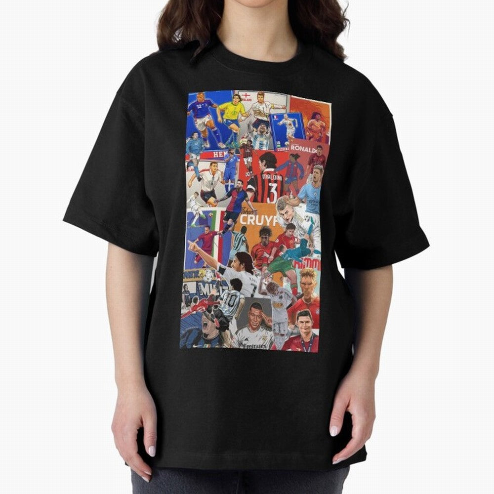 The Greats Oversized T-Shirt Join Supporters Worldwide for FIFA World Cup 2026 USA Canada Mexico for Fans of CR7 and Messi and France, Bringing Football Passion, Legendary Performances, Festival Vibes and Supporter Community; Ideal for Passionate