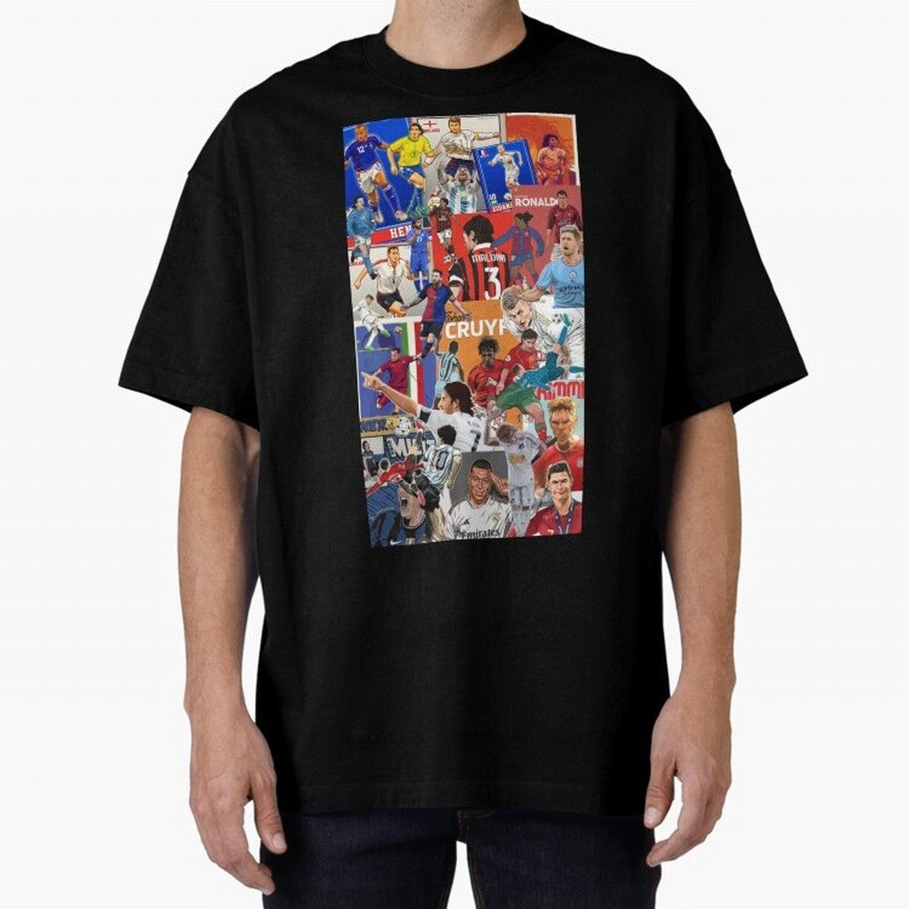 The Greats Oversized T-Shirt Join Supporters Worldwide for FIFA World Cup 2026 USA Canada Mexico for Fans of CR7 and Messi and France, Bringing Football Passion, Legendary Performances, Festival Vibes and Supporter Community; Ideal for Passionate