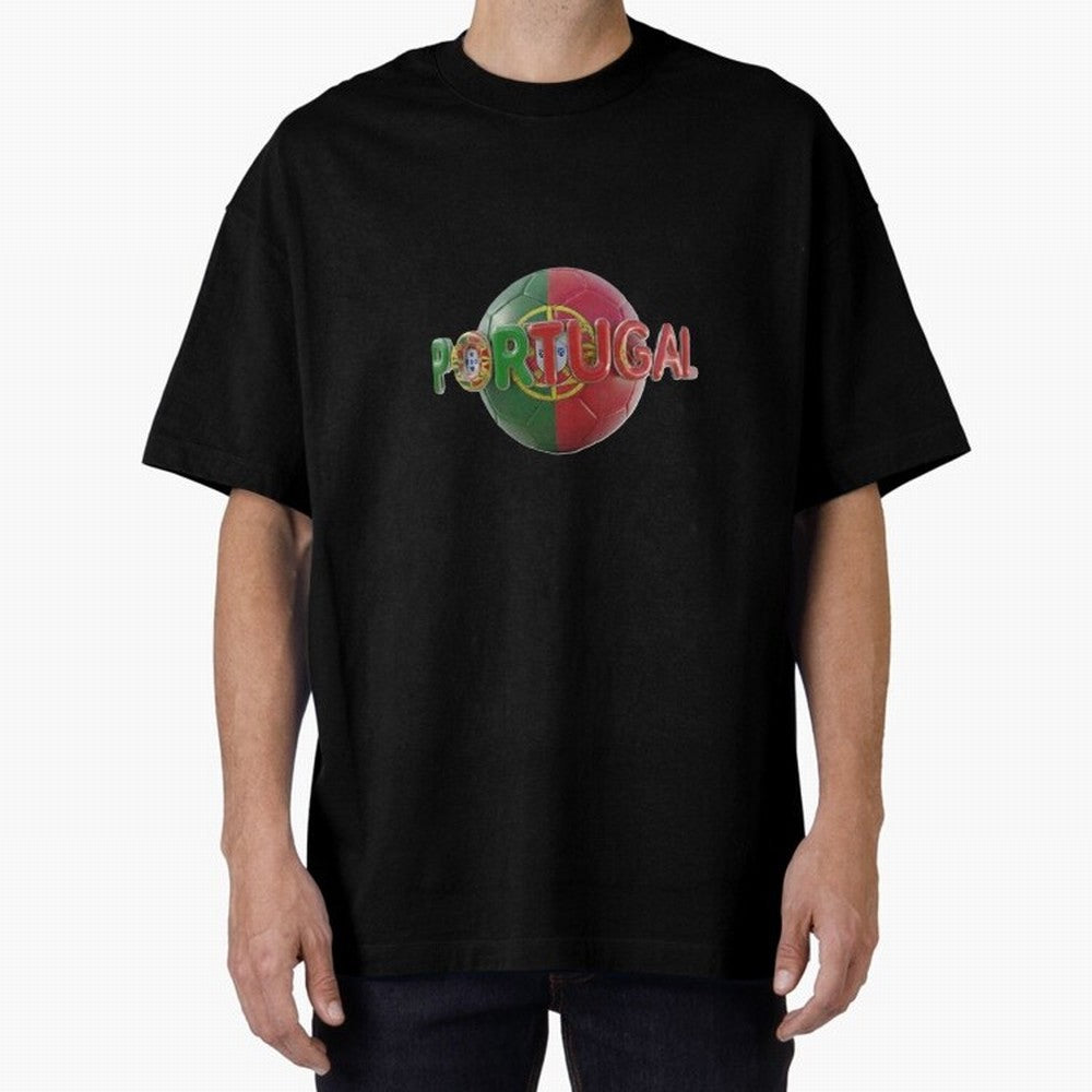 Portugal Soccer World Cup Oversized T-Shirt Show Passion for the Stars of FIFA World Cup 2026 Group Stage for Fans of CR7 and England, France and Netherlands, Bringing Soccer Culture, Superstar Moments, National Team Dreams and Competitive Fire;