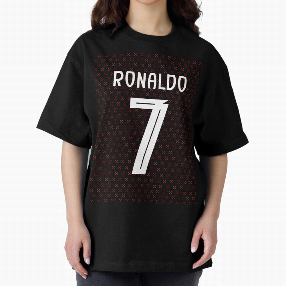 Christiano Ronaldo Portugal Kit 2025 Oversized T-Shirt Fuel the FIFA World Cup 2026 Journey through Messi, Neymar and Mbappe Highlights, Spain Pride, Game Day Rituals, Football Legends, Country Pride and the Road to the Final; Built for Supporters