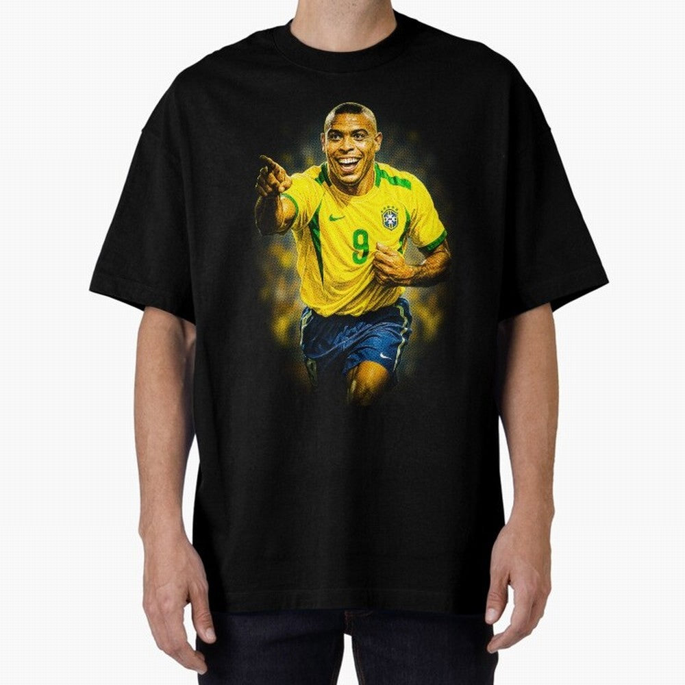 Ronaldo Naz¨¢rio Oversized T-Shirt Follow the Road to FIFA World Cup 2026 USA Canada Mexico Capturing Messi, Neymar and Mbappe, Spain Energy, Championship Spirit, Famous Goals, Roaring Crowds and International Football Unity; Created for Match Day
