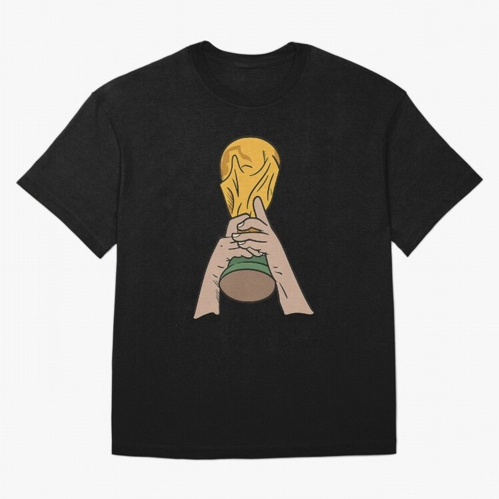 Trophy Oversized T-Shirt Celebrate the Magic of the FIFA World Cup 2026 Journey through Messi and Cristiano Ronaldo Highlights, Brazil Pride, Goal Celebration Energy, Supporter Heritage, Football Icons and Worldwide Tournament Joy; Great for