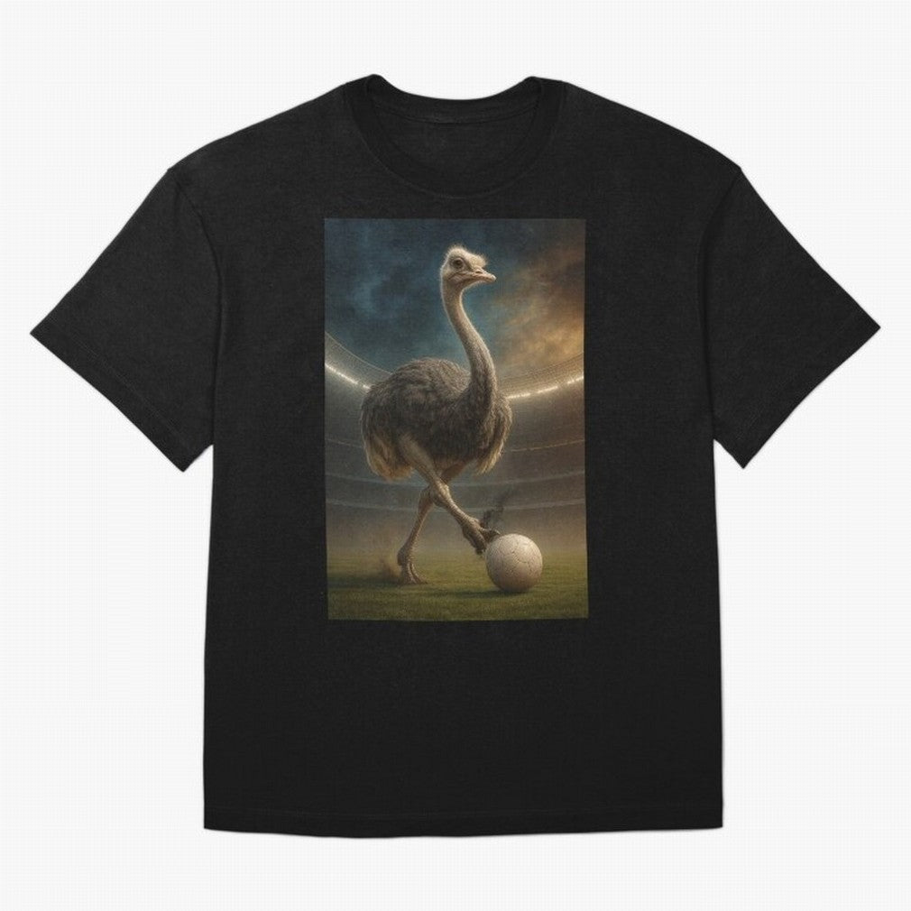 Ostrich Plays Soccer Oversized T-Shirt Celebrate the Stars of the FIFA World Cup 2026 Group Stage Journey through Haaland Highlights, Argentina and Brazil Pride, Stadium Chants, National Pride, Trophy Dreams and Unforgettable Football Memories;