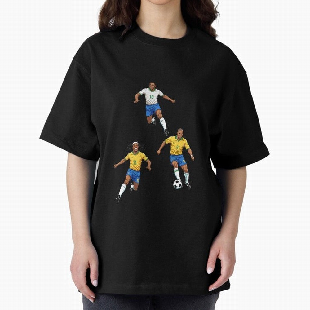 5 Oversized T-Shirt Make Memories around FIFA World Cup 2026 Spirit, Capturing Brazil, Neymar, Haaland and Cristiano Ronaldo, Global Supporter Spirit, Legendary Goals, National Colors and Tournament Celebration; Great for Supporters Who Love