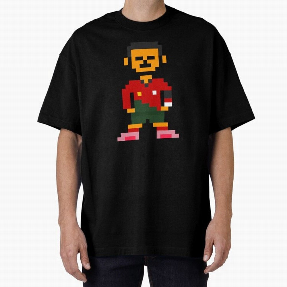 Pixel Pose Ronaldo Oversized T-Shirt Back Your Heroes with FIFA World Cup 2026 Filled with Neymar, Argentina, France and Brazil Energy, Stadium Chants, National Pride, Trophy Dreams and Unforgettable Football Memories; Perfect for People Who Love