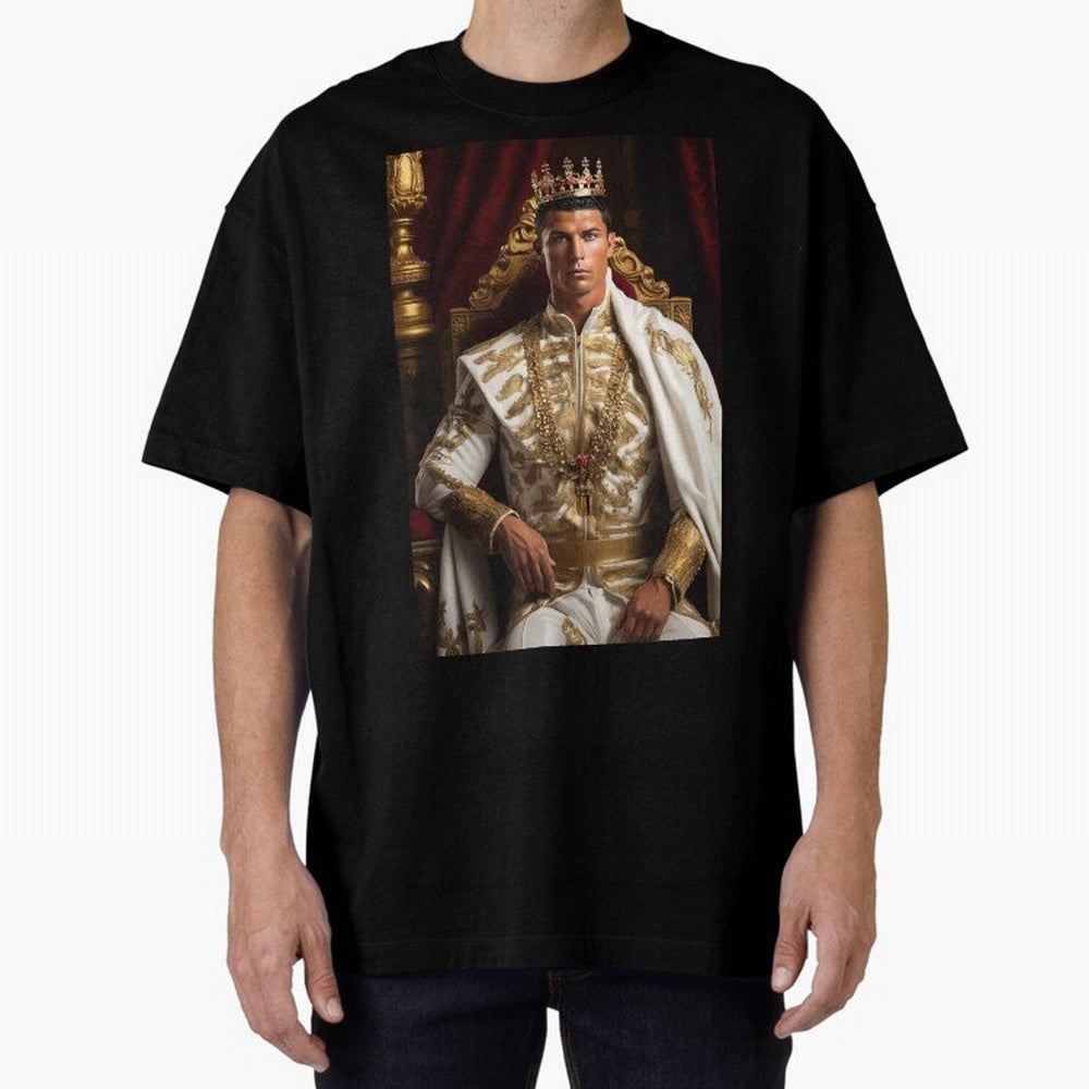 Ronaldo king Oversized T-Shirt Carry National Pride through FIFA World Cup 2026 USA Canada Mexico Spirit, Highlighting Germany, Neymar, Game Day Rituals, Football Legends, Country Pride and the Road to the Final; Great for Watch Parties, Sports