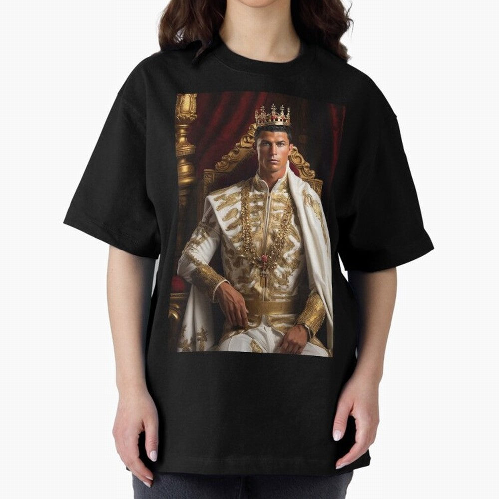 Ronaldo king Oversized T-Shirt Carry National Pride through FIFA World Cup 2026 USA Canada Mexico Spirit, Highlighting Germany, Neymar, Game Day Rituals, Football Legends, Country Pride and the Road to the Final; Great for Watch Parties, Sports