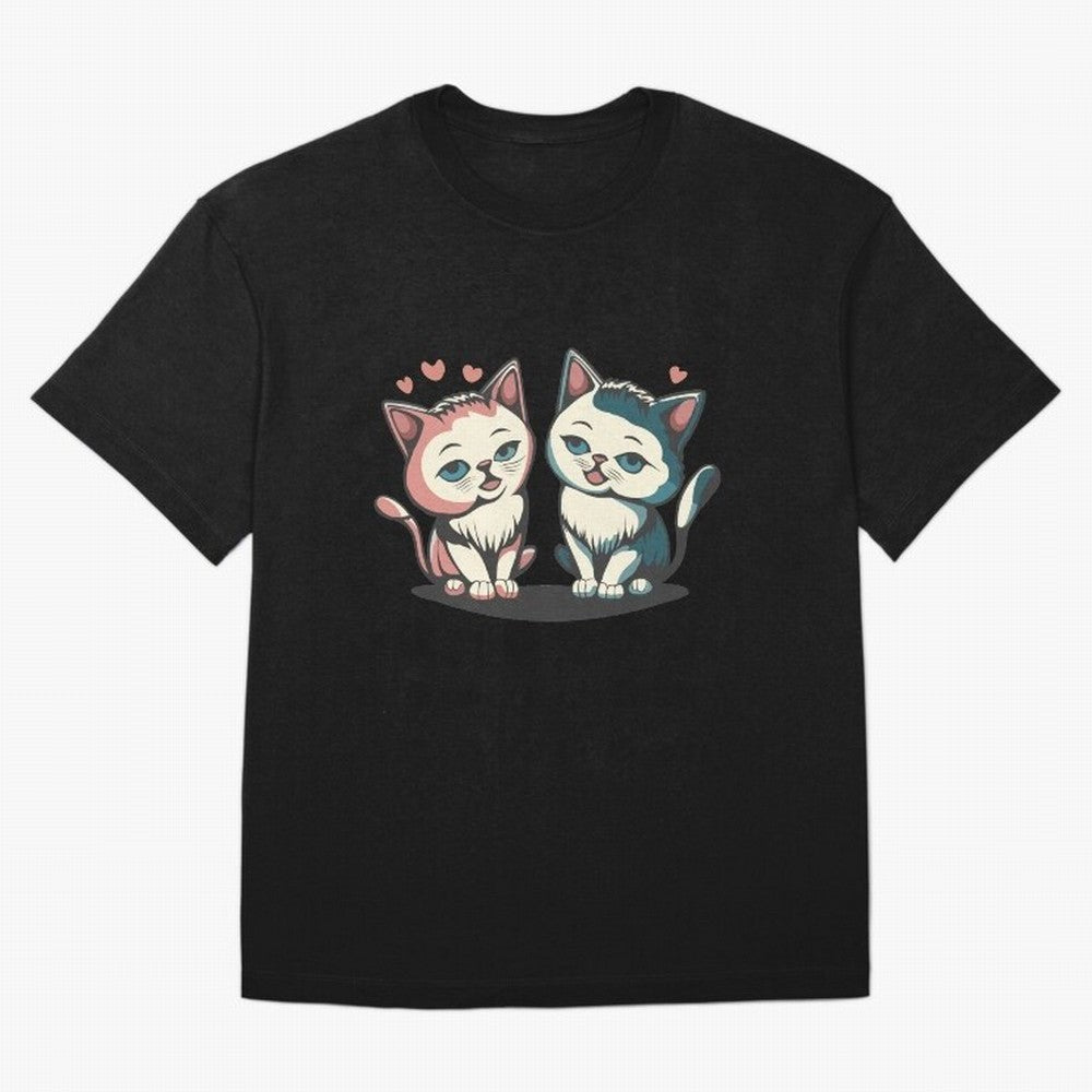 Two Funny Cats with Ronaldo Vibes ¨C Cute Football & Animal Art Oversized T-Shirt Represent FIFA World Cup 2026 Group Stage Spirit, Centered on France and Portugal, Haaland, Football History, Final Match Energy, Crowd Noise and Once in a Lifetime