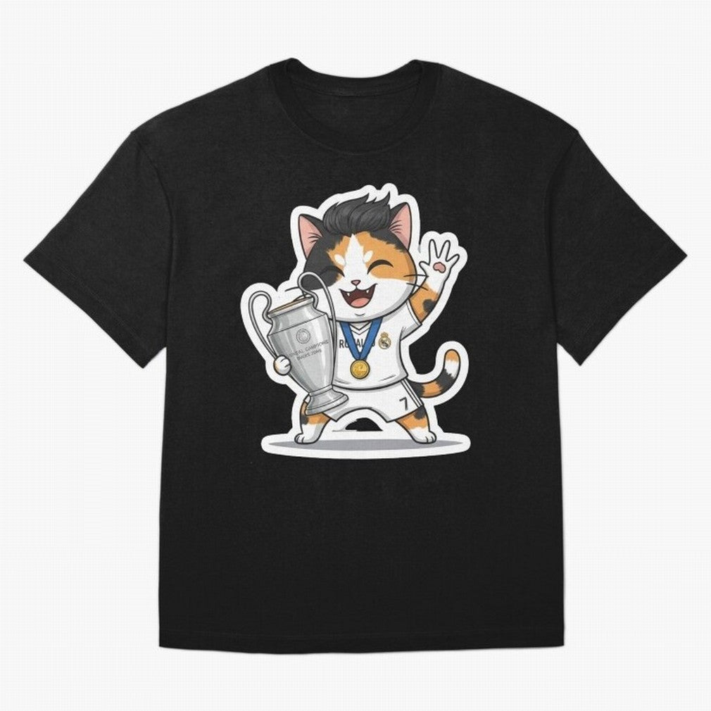 Kitten - Ucl Tittle | Ronaldo Oversized T-Shirt Celebrate Rivalries and Pride in FIFA World Cup 2026 Group Stage Connected to Haaland, Brazil, Portugal and Argentina Energy, Supporter Pride, Iconic Celebrations, Legendary Names and Global Match Day