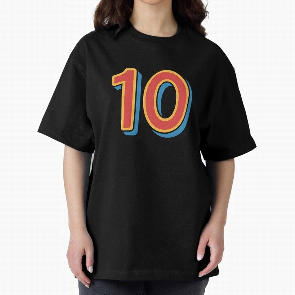Number 10 Oversized T-Shirt Represent FIFA World Cup 2026 Spirit, Highlighting Argentina and Brazil, Messi, CR7 and Mbappe, Vintage Soccer Flavor, Modern Football Stars, National Flags and Final Night Emotion; Made for Die Hard Supporters, Soccer