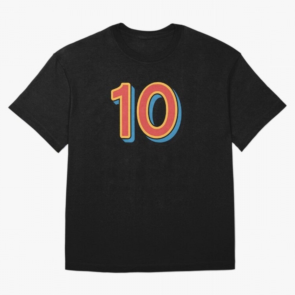 Number 10 Oversized T-Shirt Represent FIFA World Cup 2026 Spirit, Highlighting Argentina and Brazil, Messi, CR7 and Mbappe, Vintage Soccer Flavor, Modern Football Stars, National Flags and Final Night Emotion; Made for Die Hard Supporters, Soccer