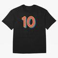 Number 10 Oversized T-Shirt Represent FIFA World Cup 2026 Spirit, Highlighting Argentina and Brazil, Messi, CR7 and Mbappe, Vintage Soccer Flavor, Modern Football Stars, National Flags and Final Night Emotion; Made for Die Hard Supporters, Soccer